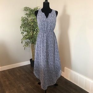 LC Lauren Conrad Blue/White floral maxi Dress NWT